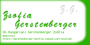 zsofia gerstenberger business card
